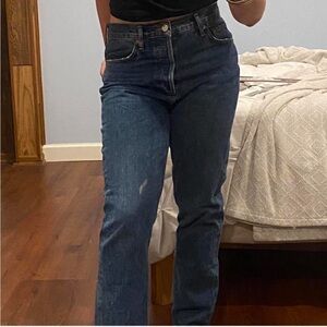 Agolde High Rise Dark Blue Jeans